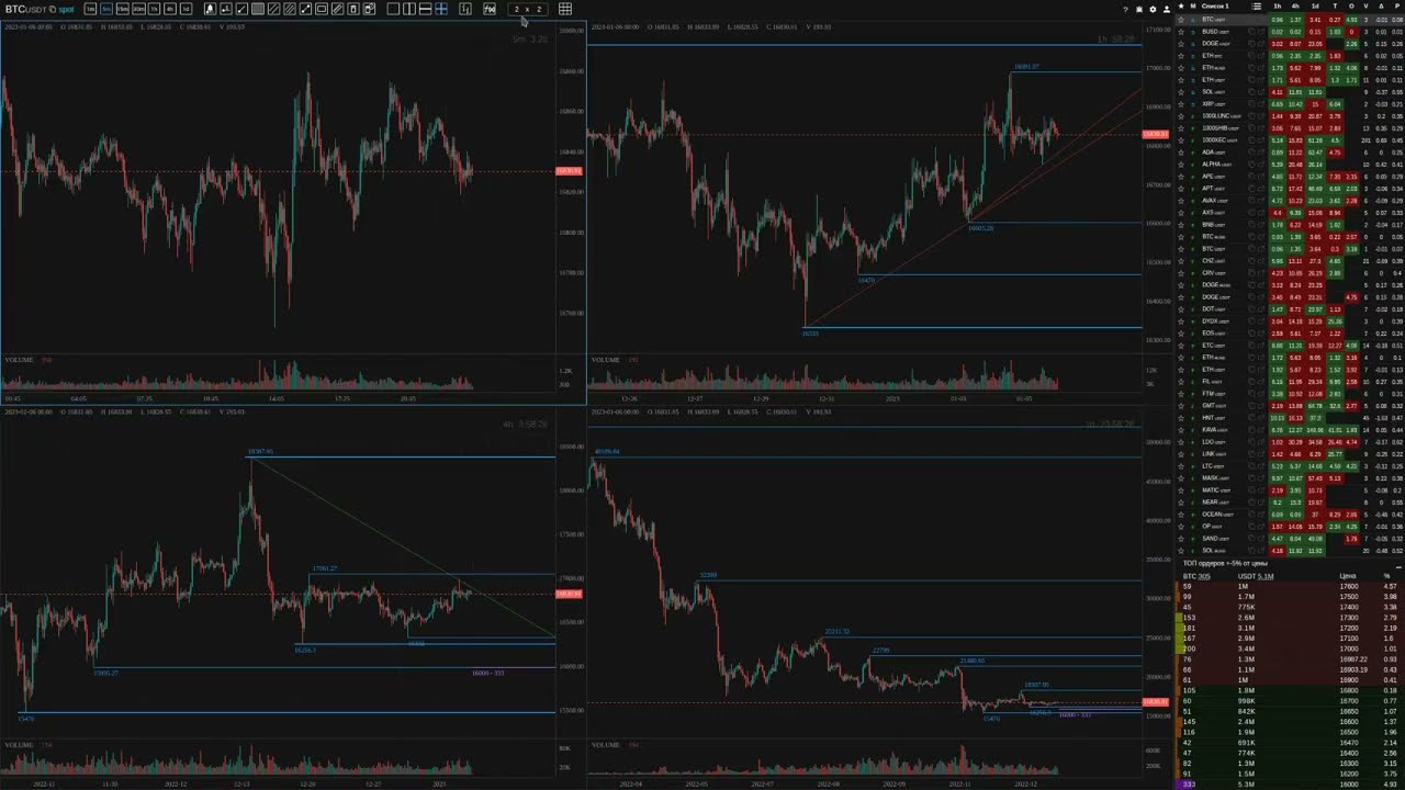 Настройка сетки графиков скринер криптовалют watchlist.top