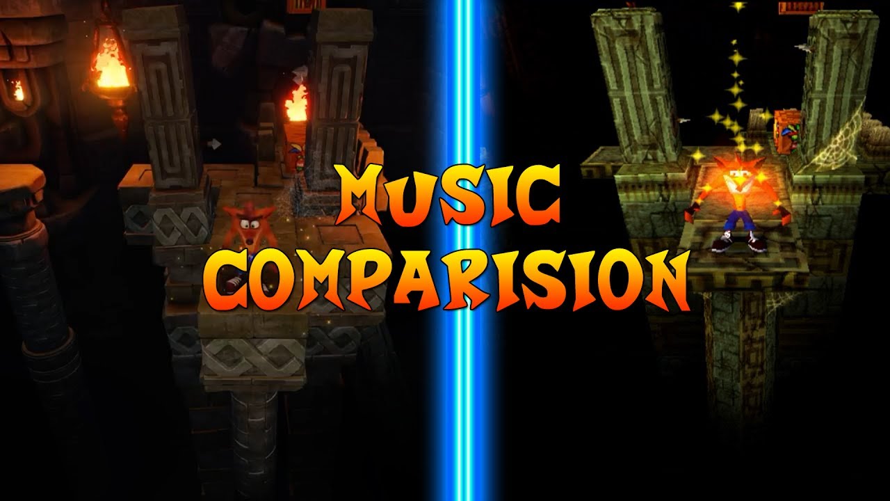 Temple Ruins - Jaws of Darkness | Music Comparison | N-Sane Trilogy vs Crash Bandicoot (PS One)