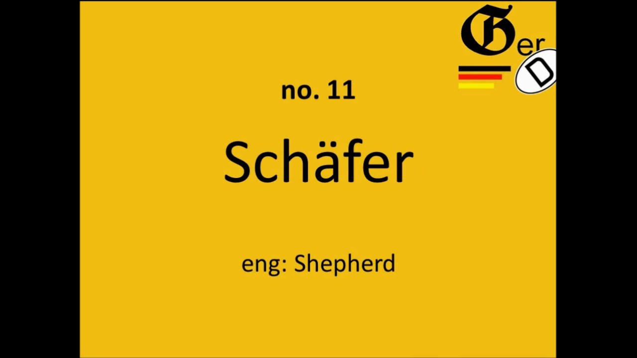 SiG | 30 most common German surnames [+PRONUNCIATION]