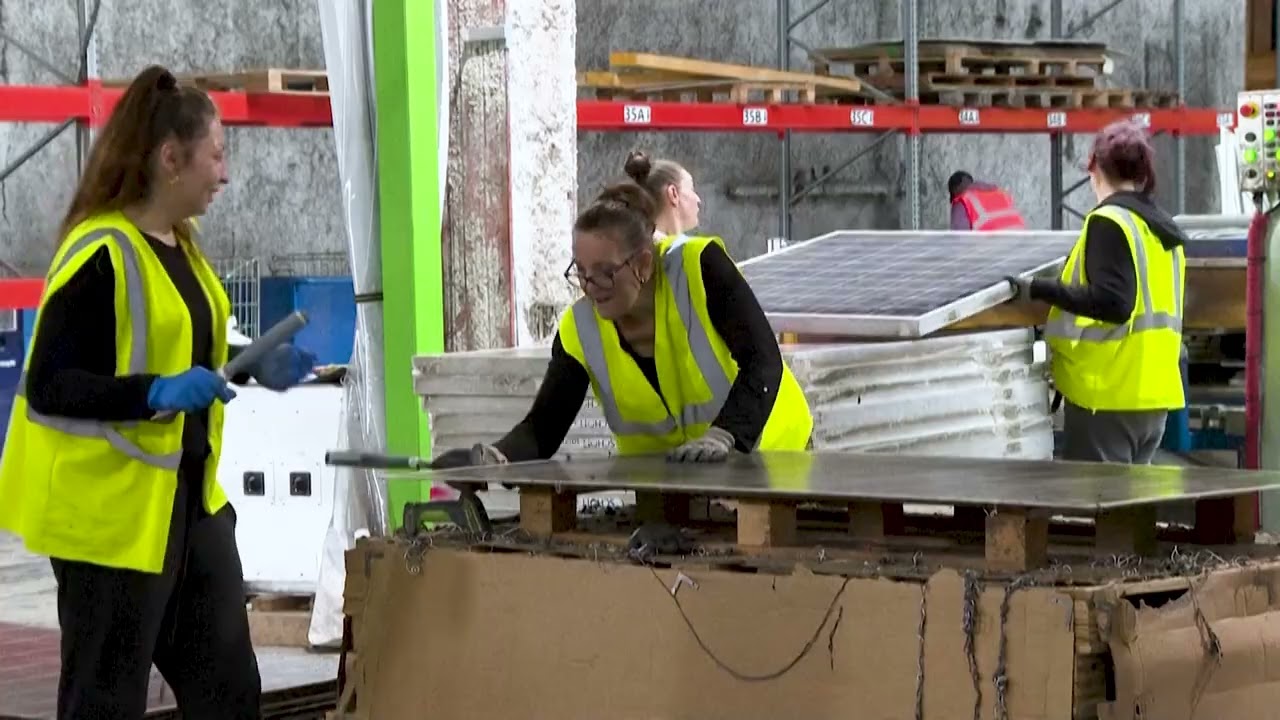 French factory promises bright future for solar panel recycling