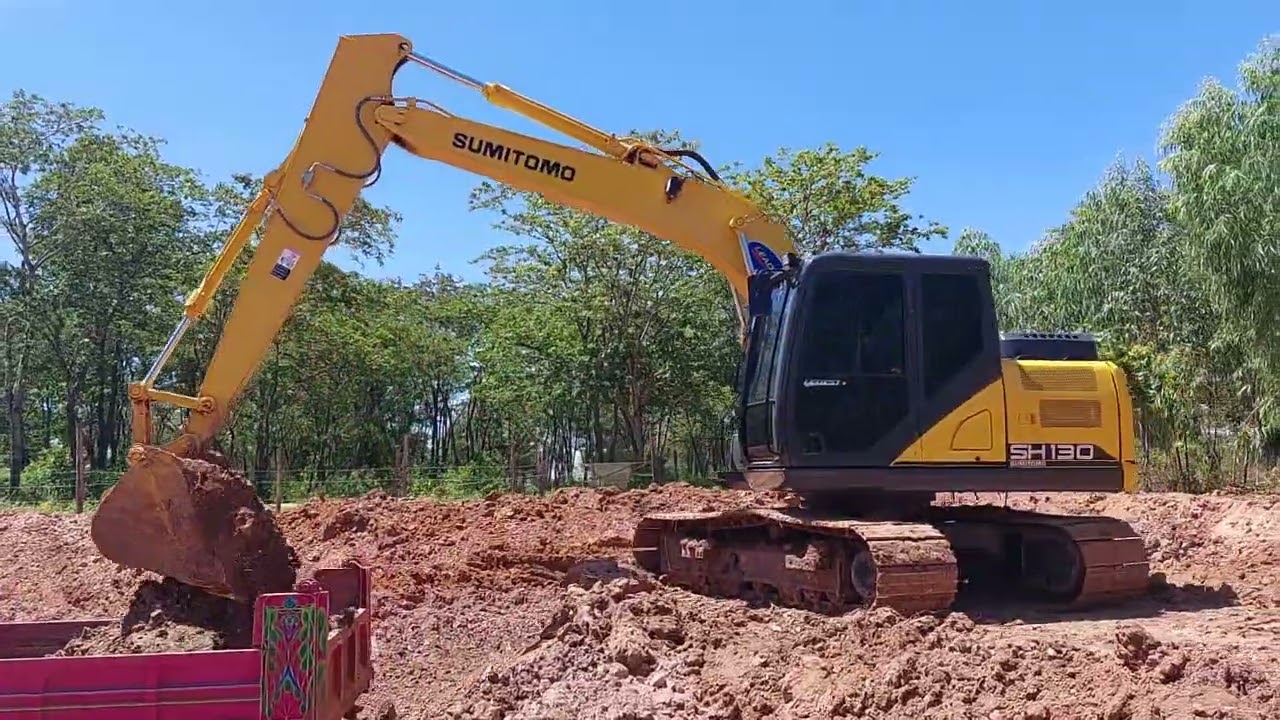 งานเที่ยวจัดเต็ม SUMITOMO SH130-6 เปิดบ่อใหม่ ดั้มแsง เสี่ยป้อม จัดให้ excavator and truck ep.9371