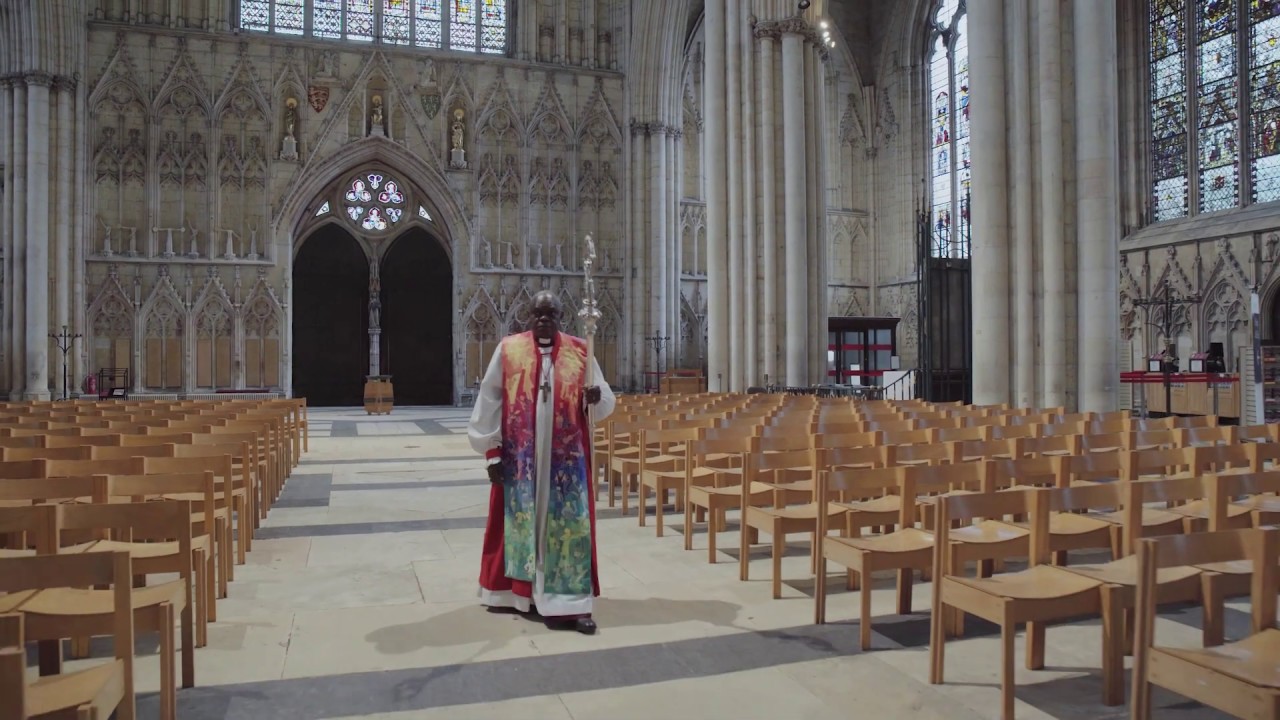 Archbishop lays down his crozier on the high altar at York Minster