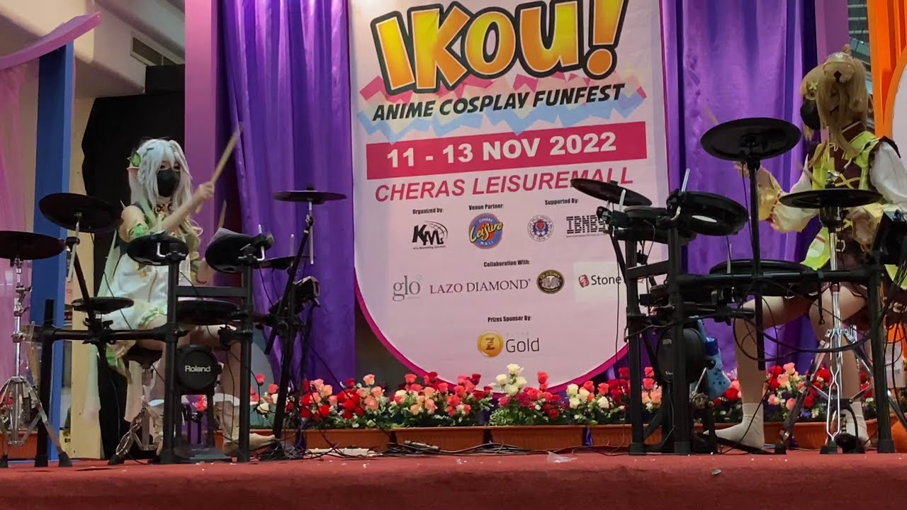 Drums: Crystal & Cheryl & Burger King, IKOU Cosplay, Day 1, Part 7 of 7, Cheras Leisure, Nov 2022