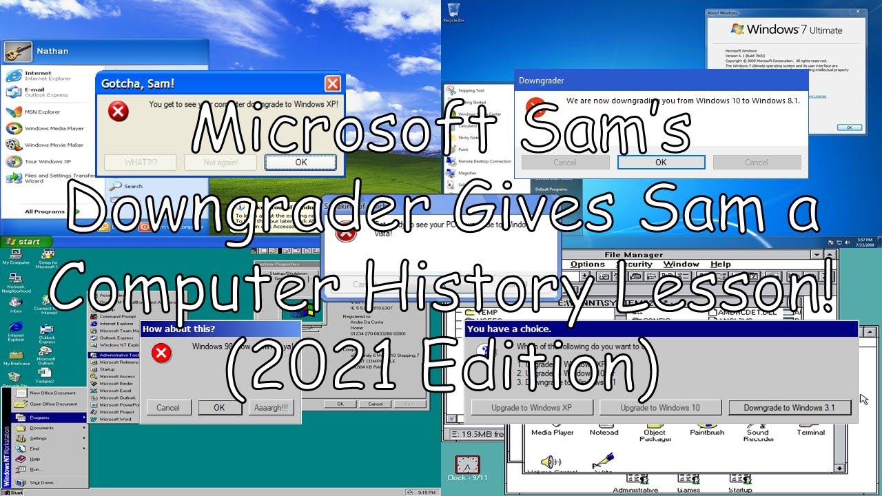 Microsoft Sam's Downgrader Gives Sam a Computer History Lesson! (2021 Edition)