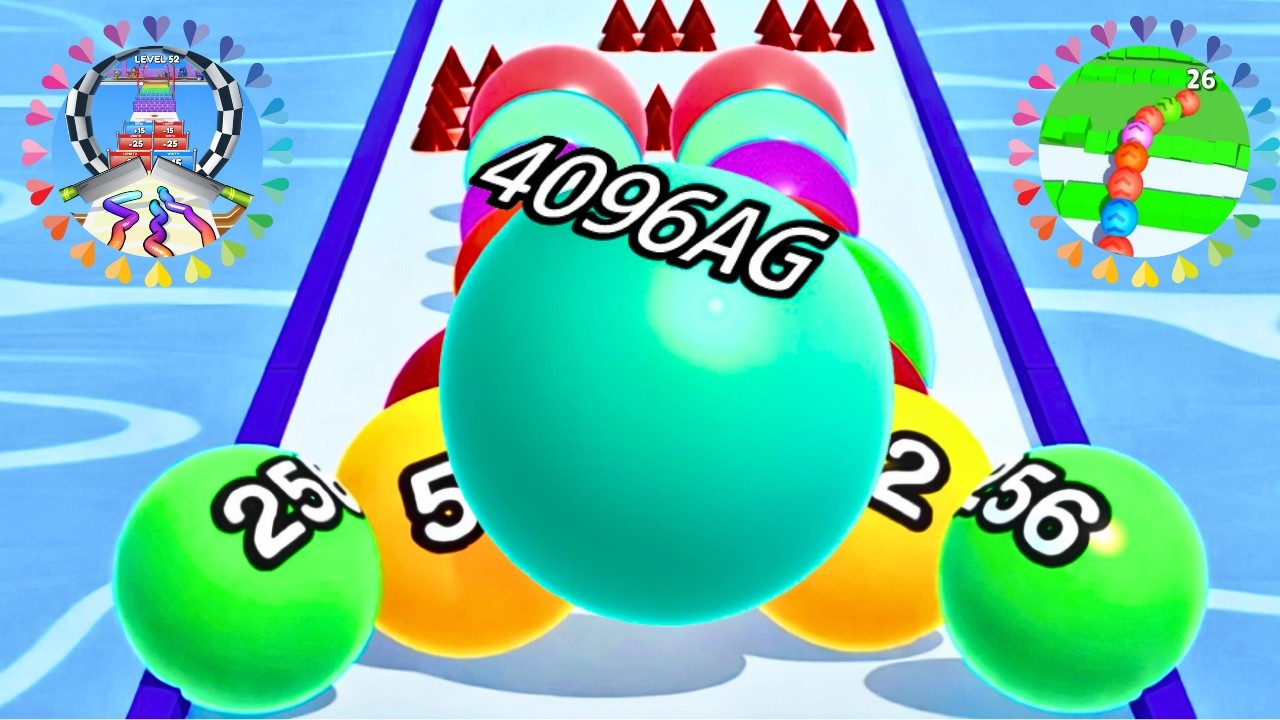 Ball Run 2048 Infinity Mode vs GummyWormGo | Satisfying Ball Games Hub LIVE 🔴 24/7