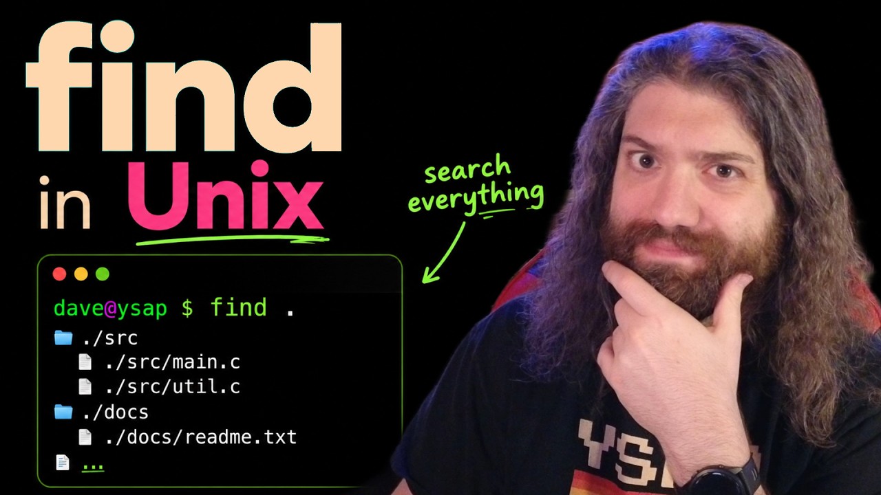 Bash Scripting Course - `find` Command (finding files on unix) (pt29)