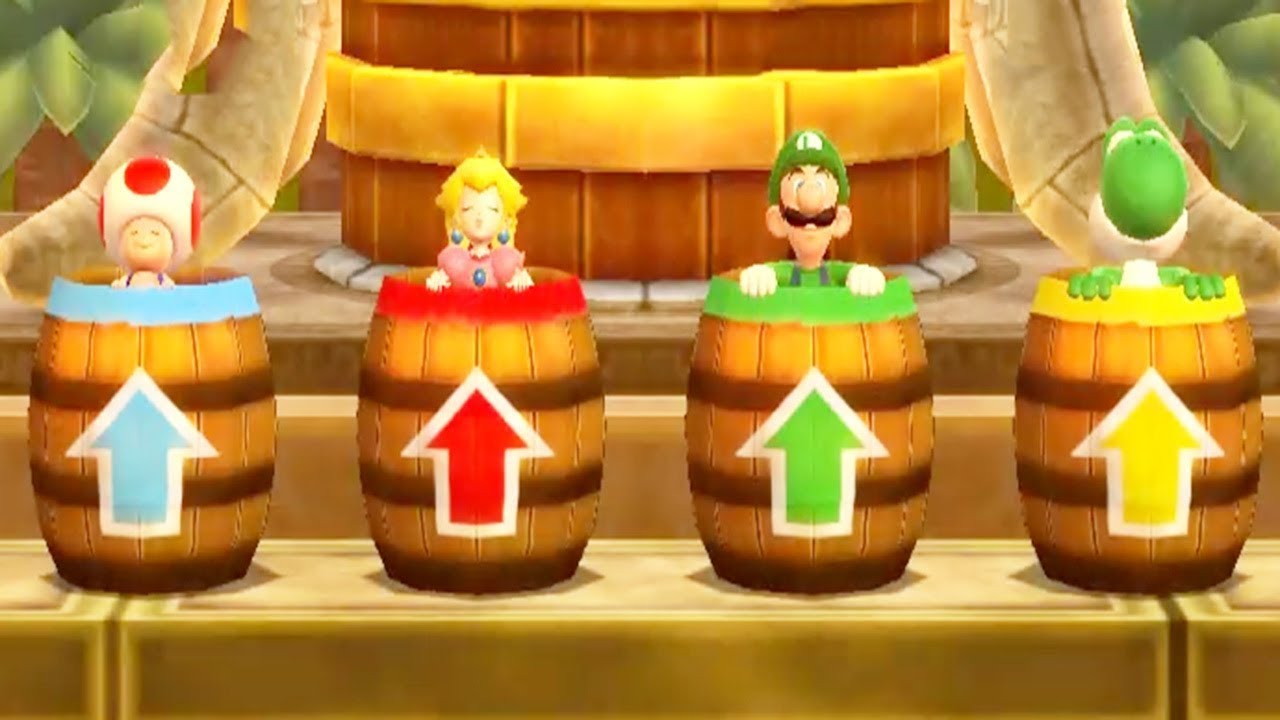Mario Party 9 - All Funny Minigame - Toad Vs Peach Vs Yoshi Vs Luigi (Master Difficulty)