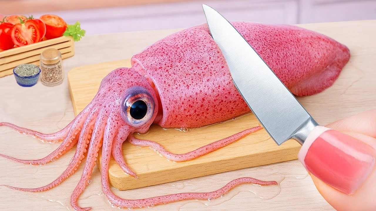 Лучший рецепт для любителей морепродуктов — как приготовить мини-лапшу из кальмаров, обжаренных в...