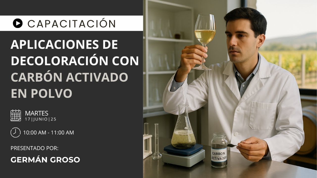✅ CAPACITACIÓN: Aplicaciones de decoloración con carbón activado en polvo.
