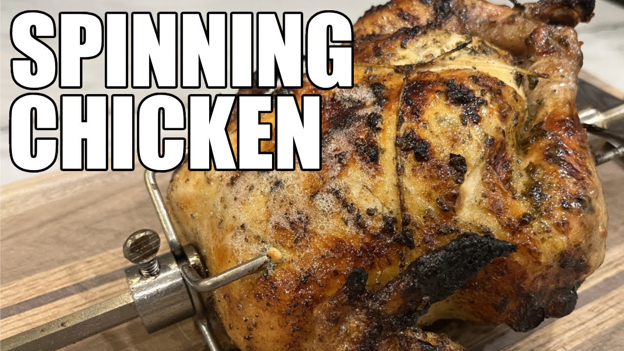 Rotisserie Chicken on the Big Green Egg!