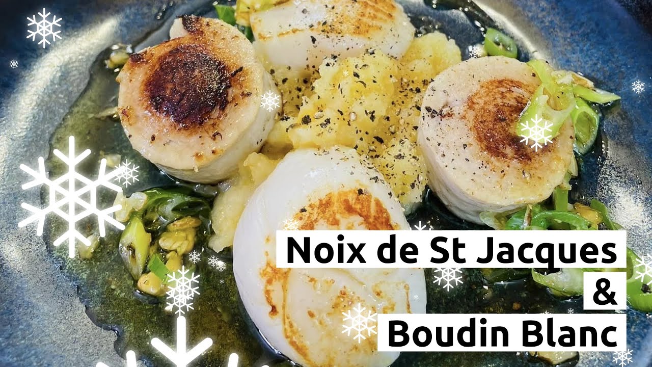 Idées pour les fêtes : Noix de St Jacques et boudin blanc