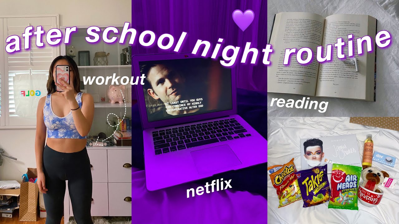 MY AFTER SCHOOL NIGHT ROUTINE // as a senior in high school
