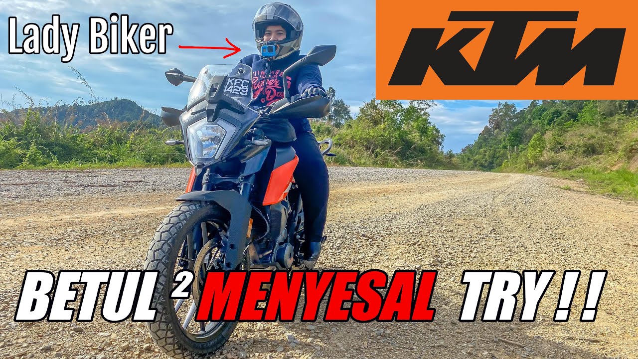 Lady Biker First Time Bawa KTM 250 Adventure Bike Masuk Offroad | KTM Malaysia | MENYESAL Try !!