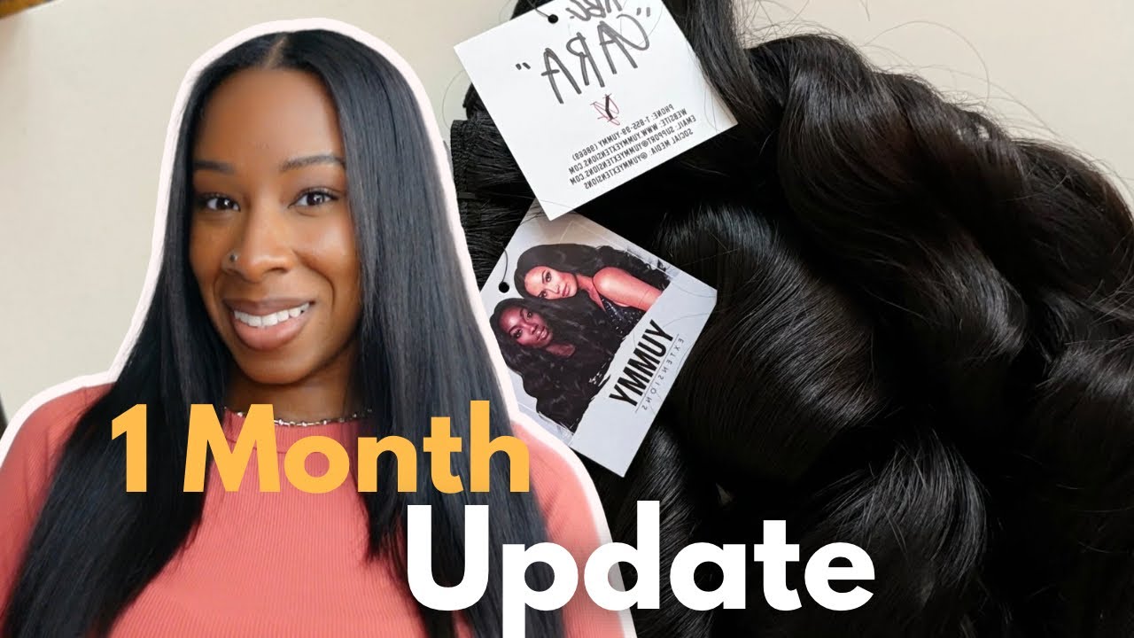 1 MONTH UPDATE: Yummy Extensions Rare Blend Review Part 1 | Antonette Shay #hair