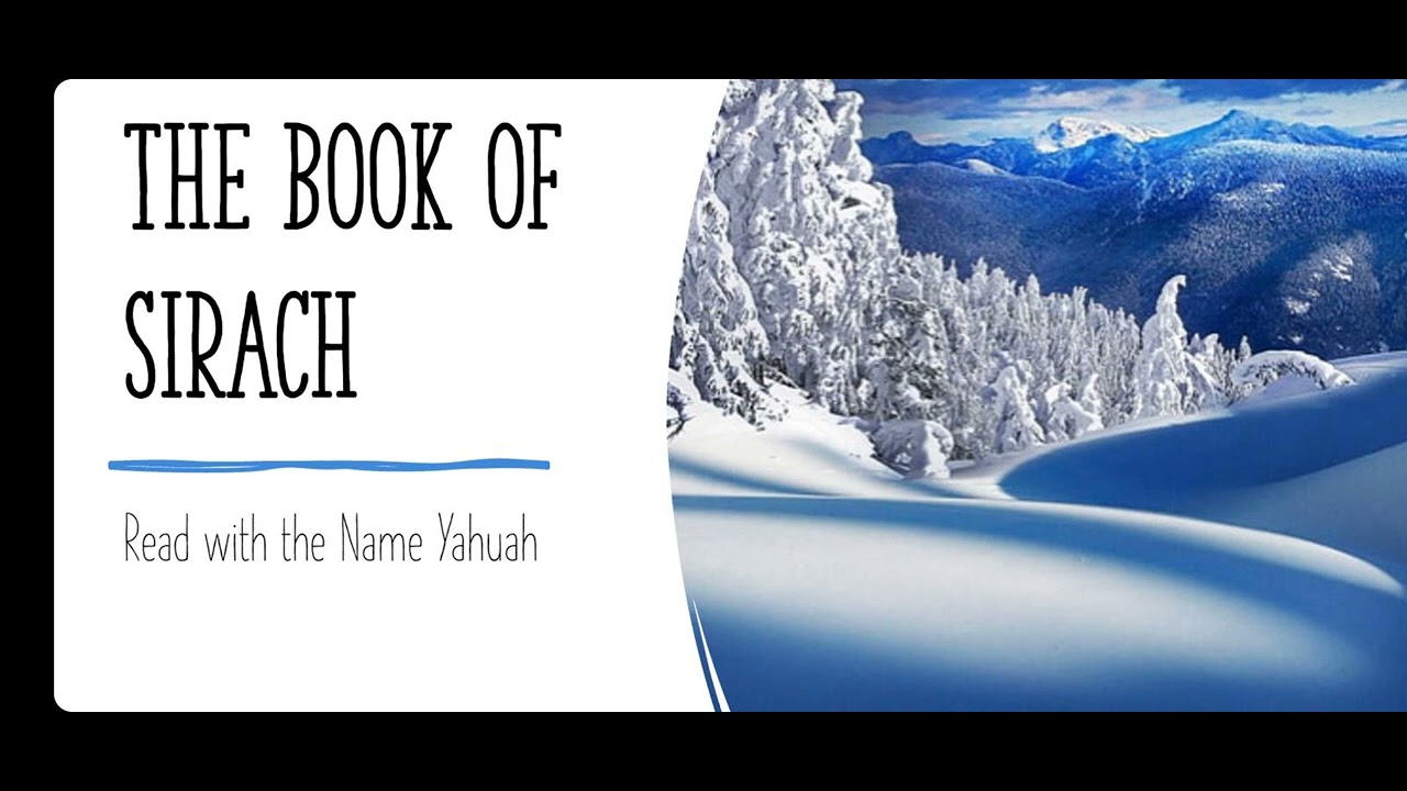 Sirach(Ecclesiasticus) Audio Bible With No Music | Read with the name of Yahuah