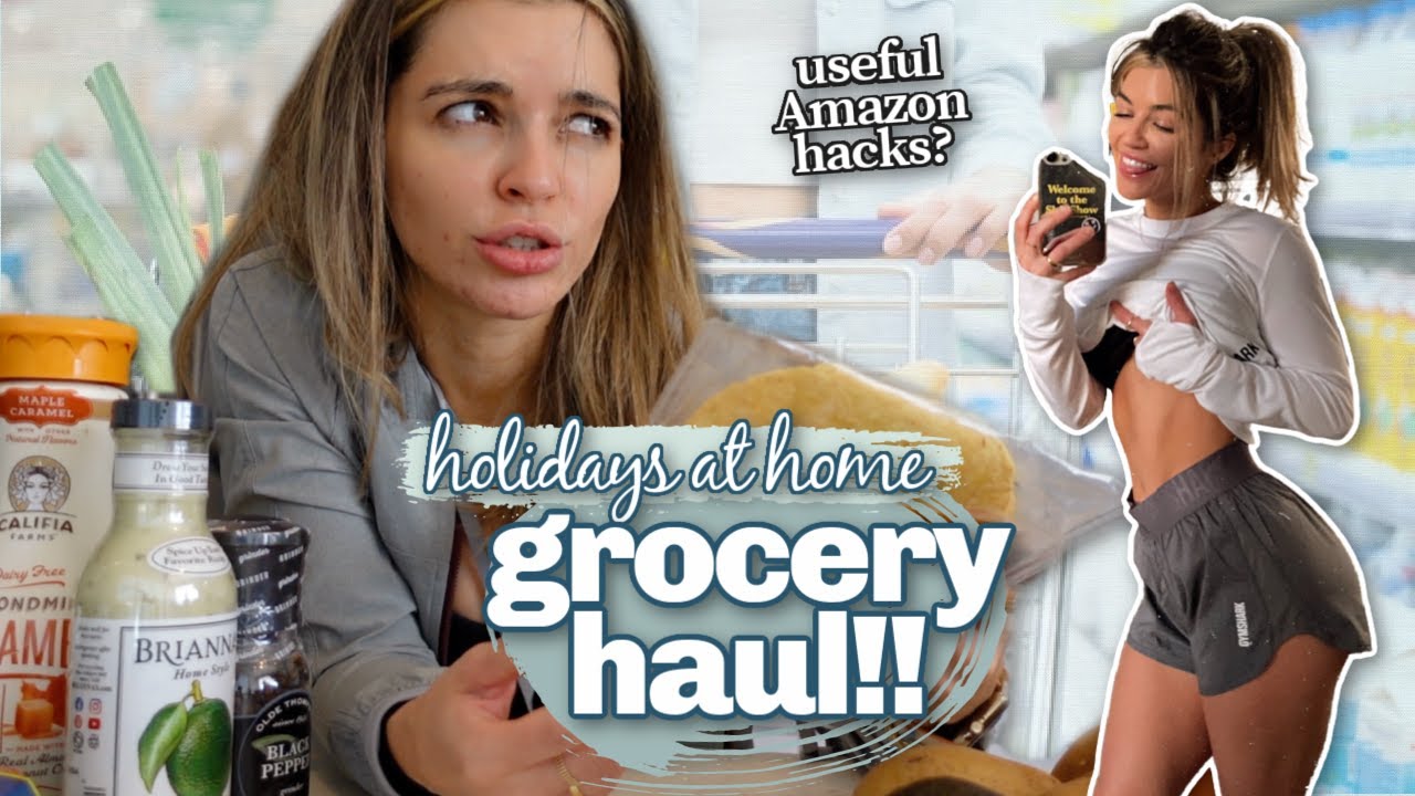 holidays at home grocery haul!! + amazon finds life hack? 🎄vlogmas!