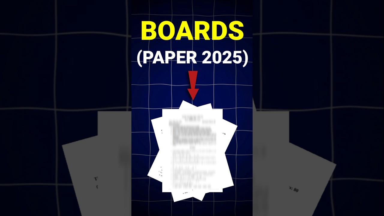 Class 10  BOARDS EXAM Question Paper 😱 | #shorts #short