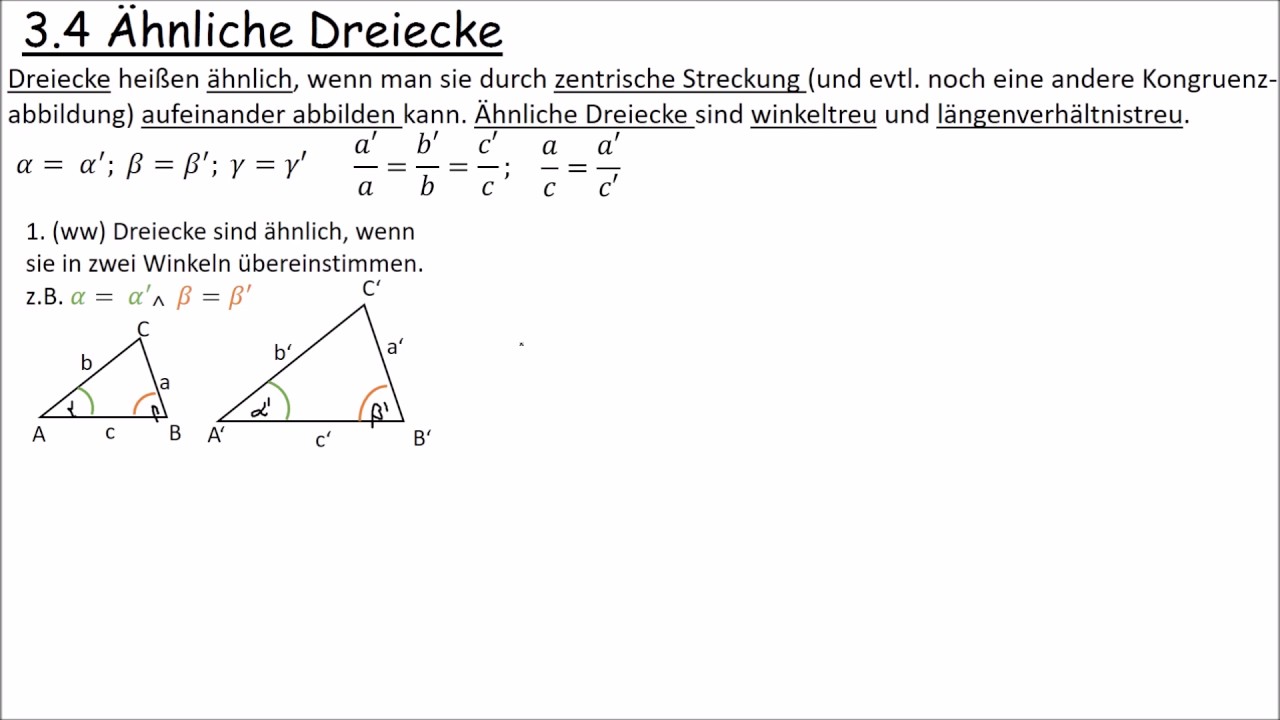 3.4 Ähnliche Dreiecke