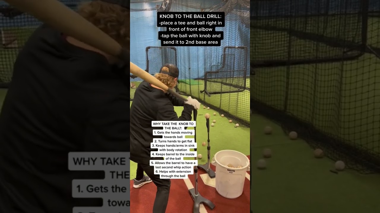 Why knob to the ball is so important #baseballcoach #hittingcoach # #hittingdrills