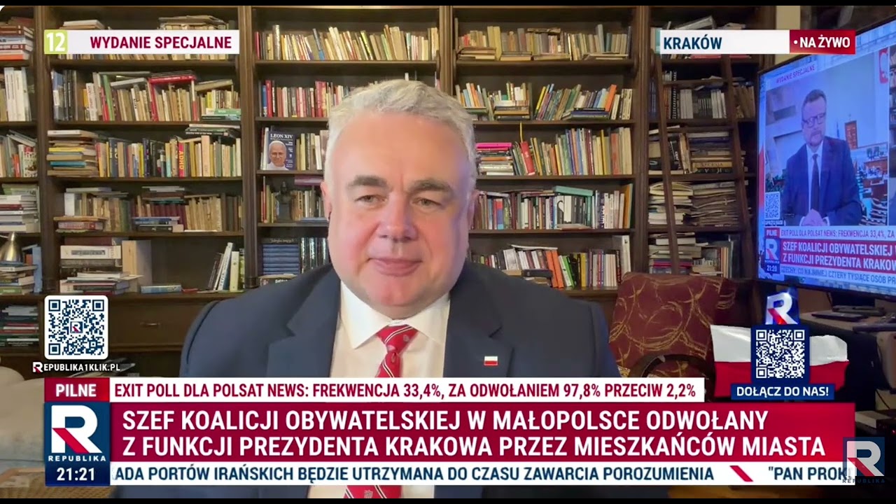 Referendum w Krakowie: Miszalski odwołany! Sakiewicz: to jest potężne uderzenie w Donalda Tuska