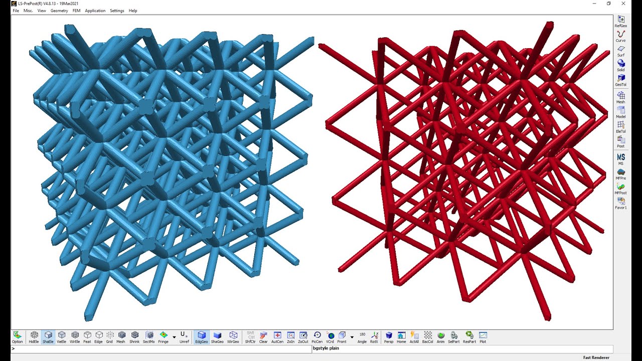 How to Create Solid Mesh for a Lattice Structure