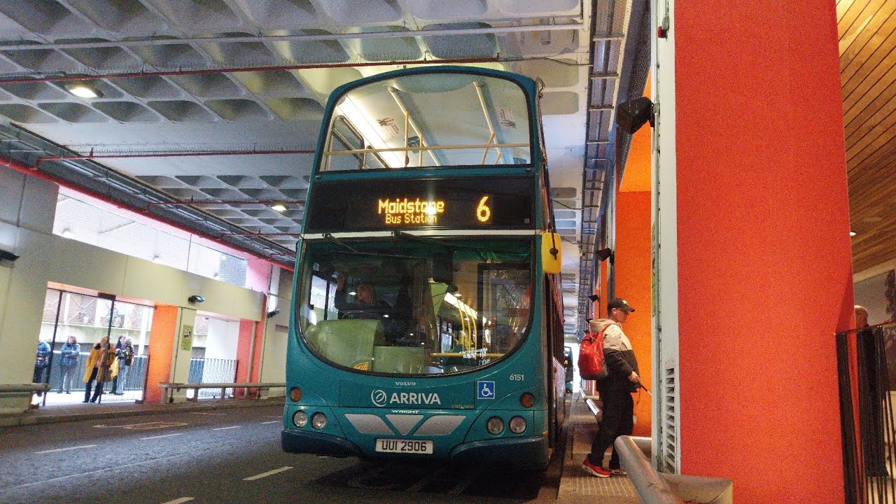 FRV. Arriva K&S Route 6. Maidstone Bus Station - Tunbridge Wells Station. 6151 (UUI 2906)