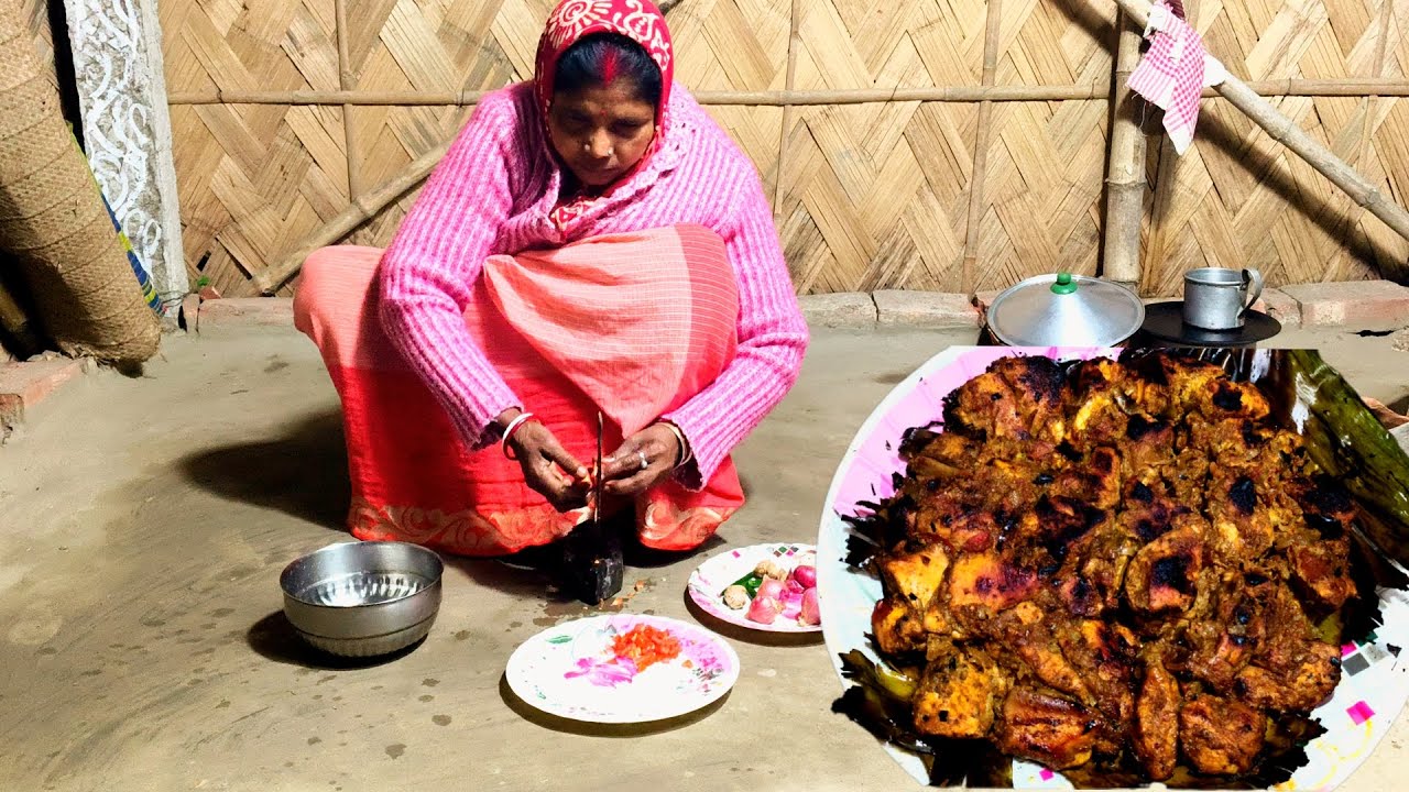 মায়ের হাতে দারুন সাদের কলাপাতায় চিকেন ভাজা জাস্ট ফাটাফাটি