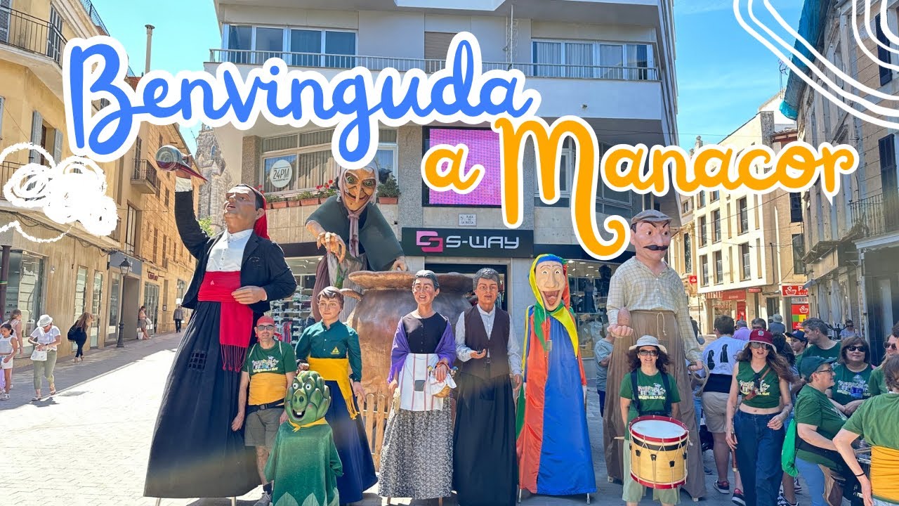 🎉 Volta de Benvinguda amb els Gegants del Delta del Prat de Llobregat a Manacor! 🎶