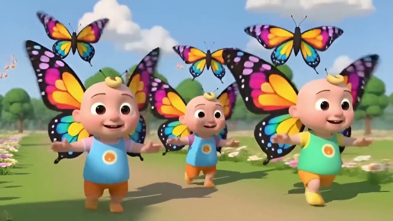 Dance Like a Butterfly Song for Kids Dancing Nursery Rhyme Toddlers Preschool Action Learning