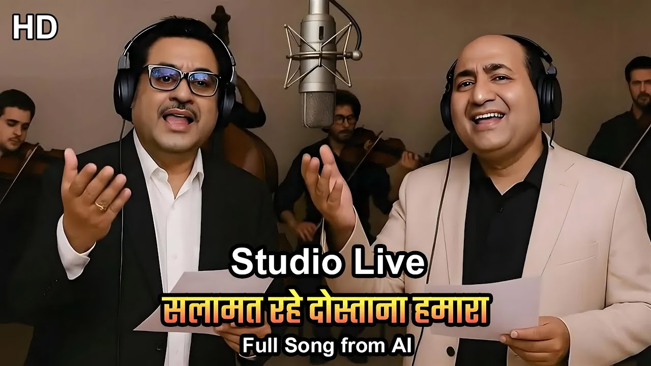 Studio Recordin Full Video, Mohammed Rafi and Kishore Kumar