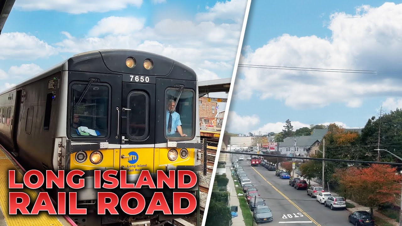 Long Island Railroad Full Train Ride from Woodside to Babylon in October 2022