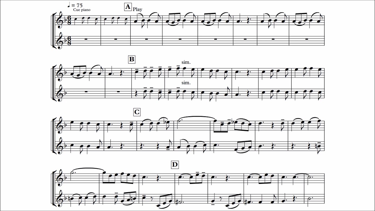 Trumpet Play-Along DUET - Barcarolle - Belle nuit, ô nuit d'amour - Tales of Hoffmann - Offenbach