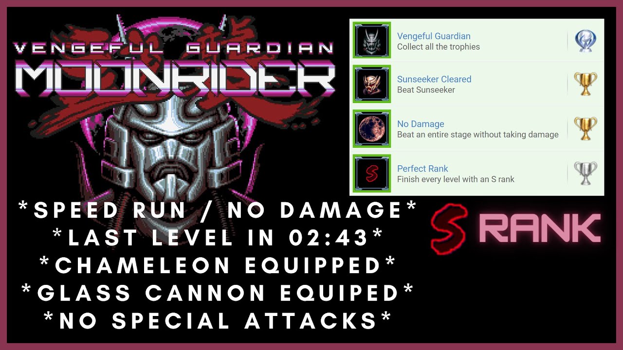 Vengeful Guardian: Moonrider | S Rank | No Damage | Last level in 02:43 | No Special Attacks used |