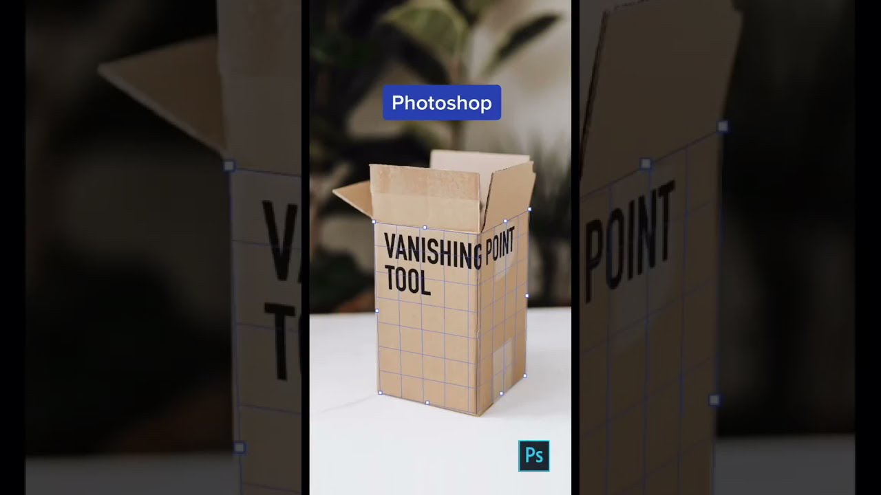 Photoshop Vanishing point | Text or Design Placing on Box #photoshop #tutorial #shorts
