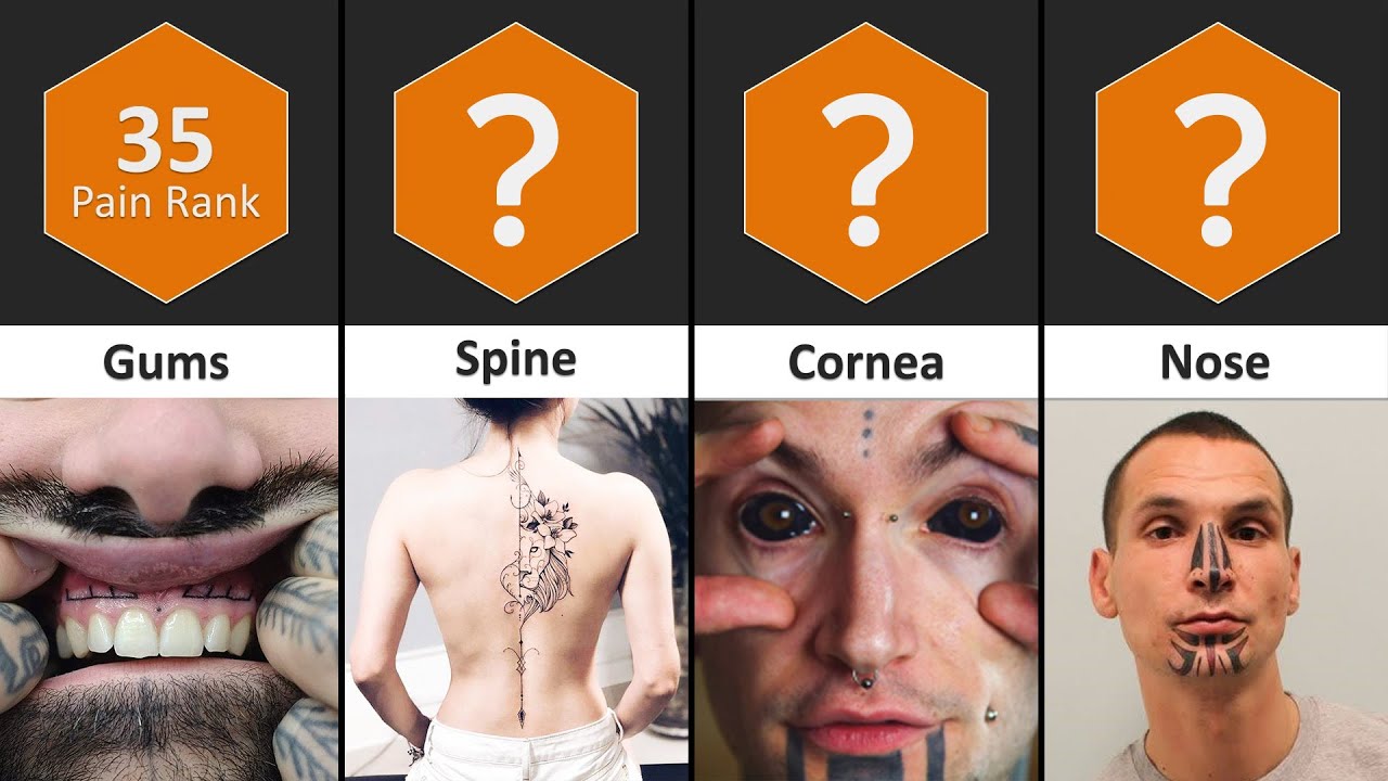 Tattoos Comparison - Most Painful Places to Get A Tattoos | DataPoints