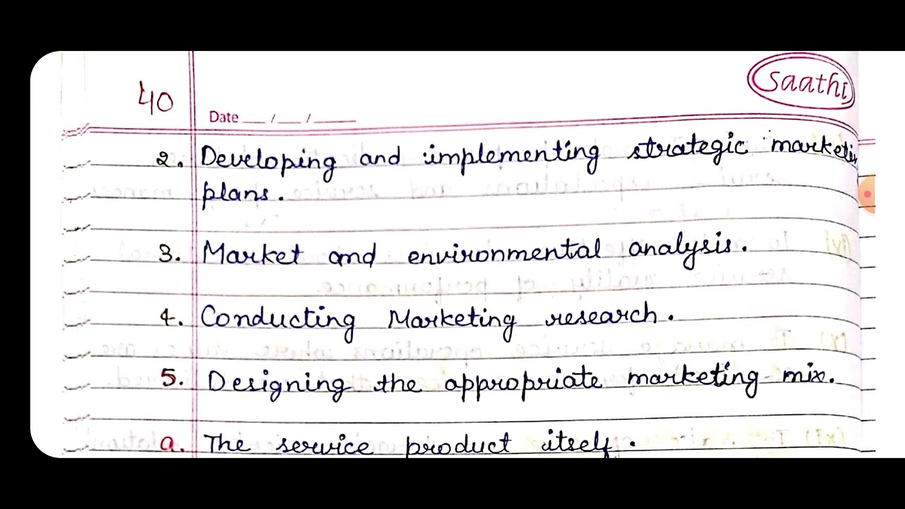 SERVICE MARKETING||CHAPTER-2||FUNCTIONS(TASKS) OF SERVICE MARKETING||PART -32||HANDWRITTEN NOTES|