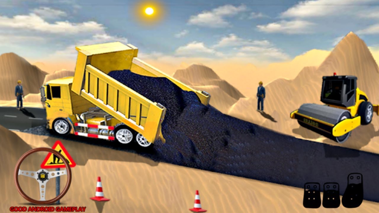 Long Highway Construction Simulator - Excavator Road Construct Android GamePlay FHD