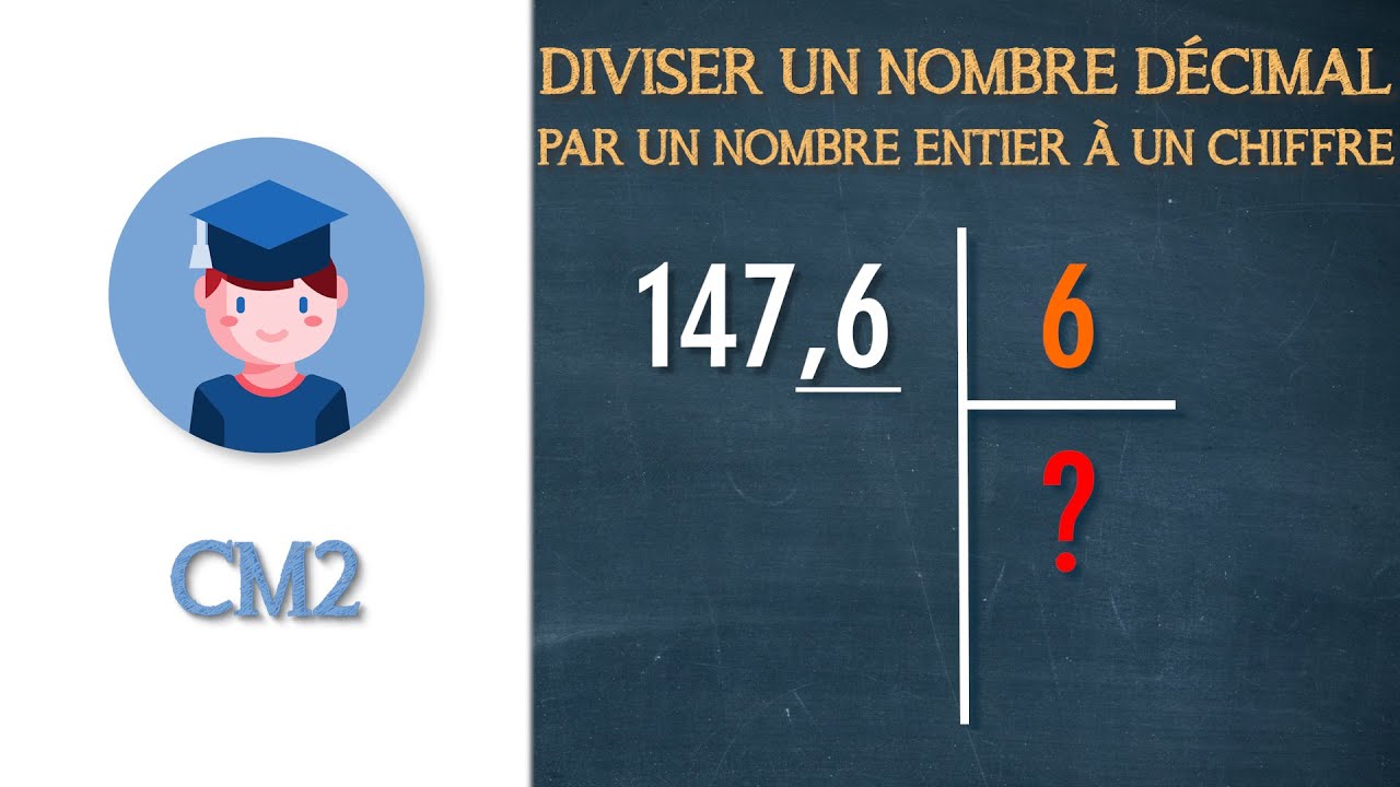 Division euclidienne d'un nombre décimal par un nombre  à un chiffre - CM2 - Petits Savants