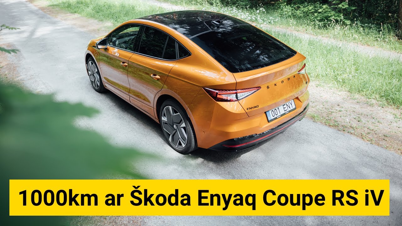 1000km brauciens ar Škoda Enyaq Coupe RS iV elektroauto