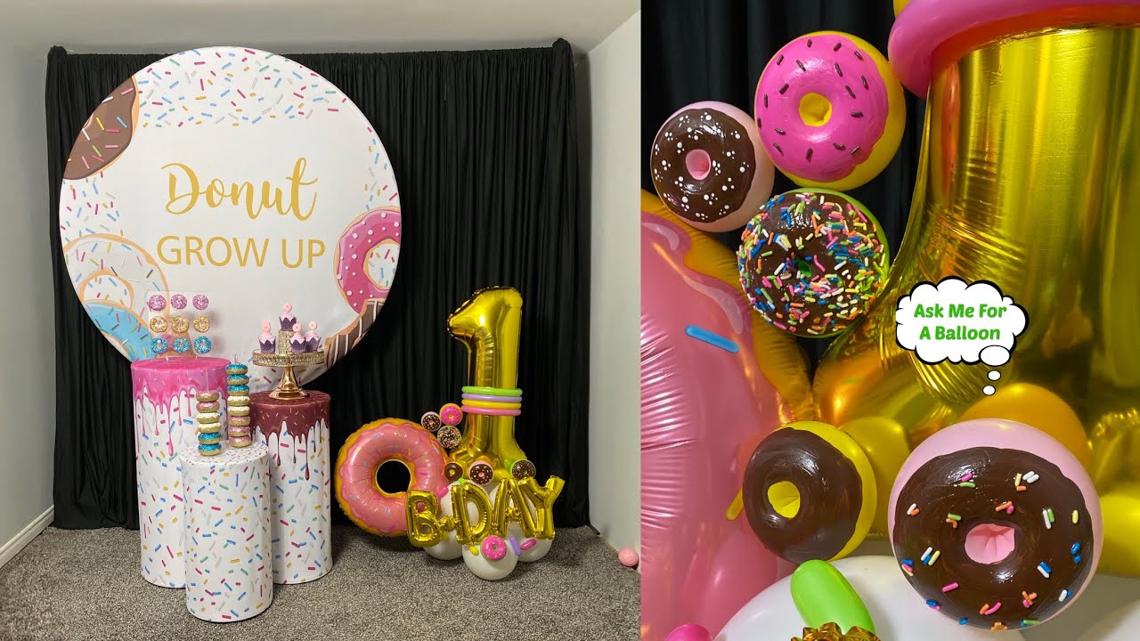 1st Birthday Donut Balloon Decoration