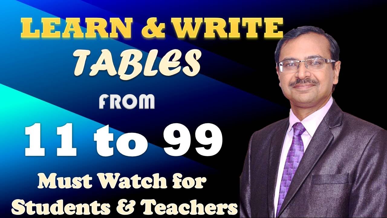 Trick 24 - Write all Tables From 11 to 99