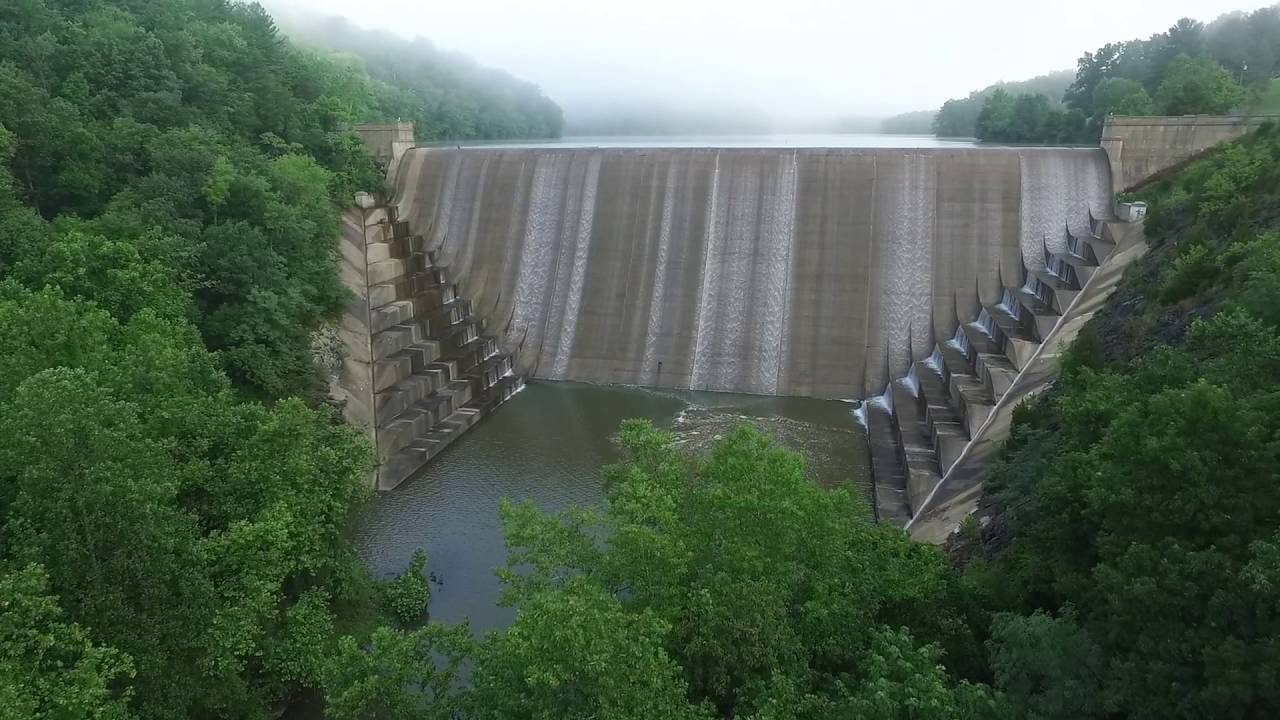 Drone View of Liberty Dam, Eldersburg MD