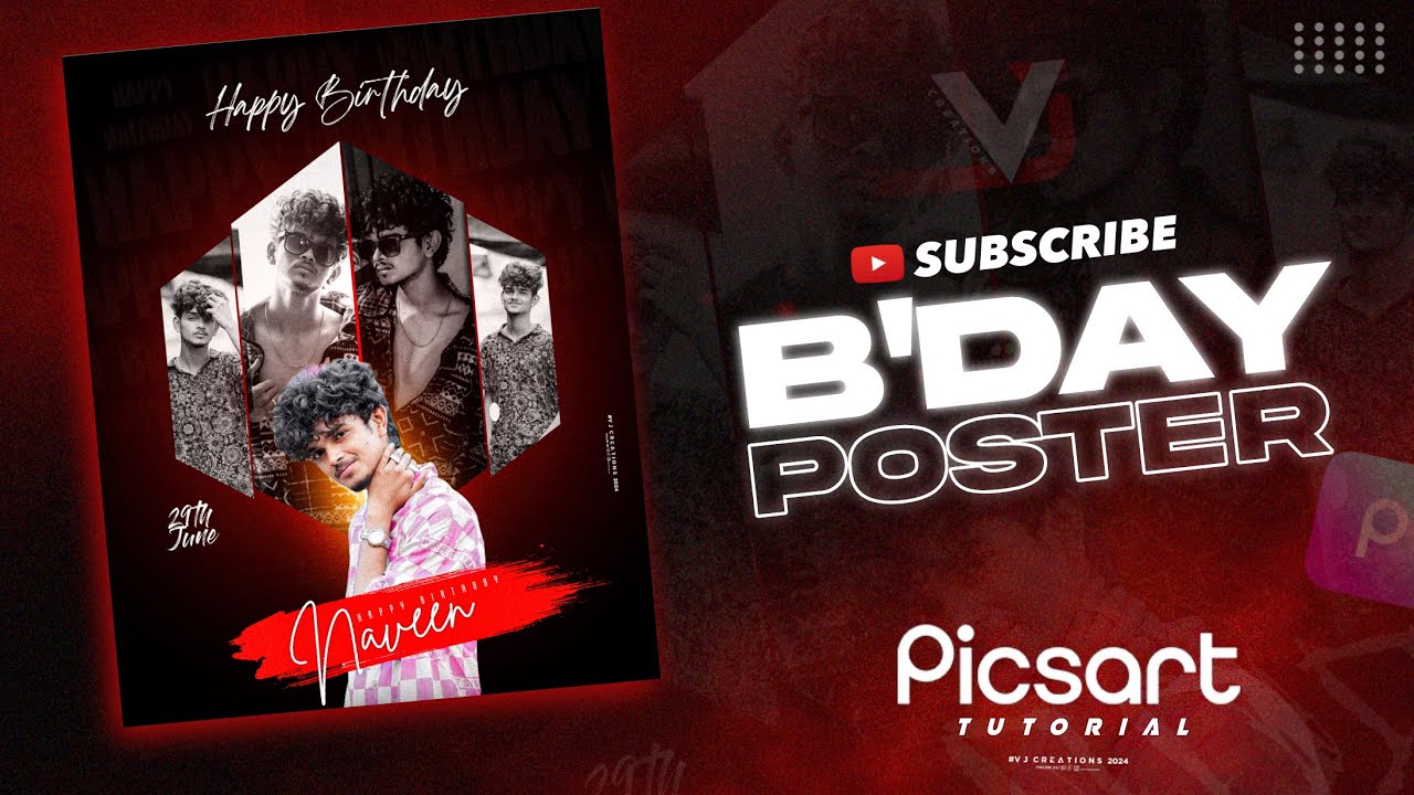 🔥 Create Viral Birthday Poster in Picsart | B'Day Poster Editing Tutorial 2025