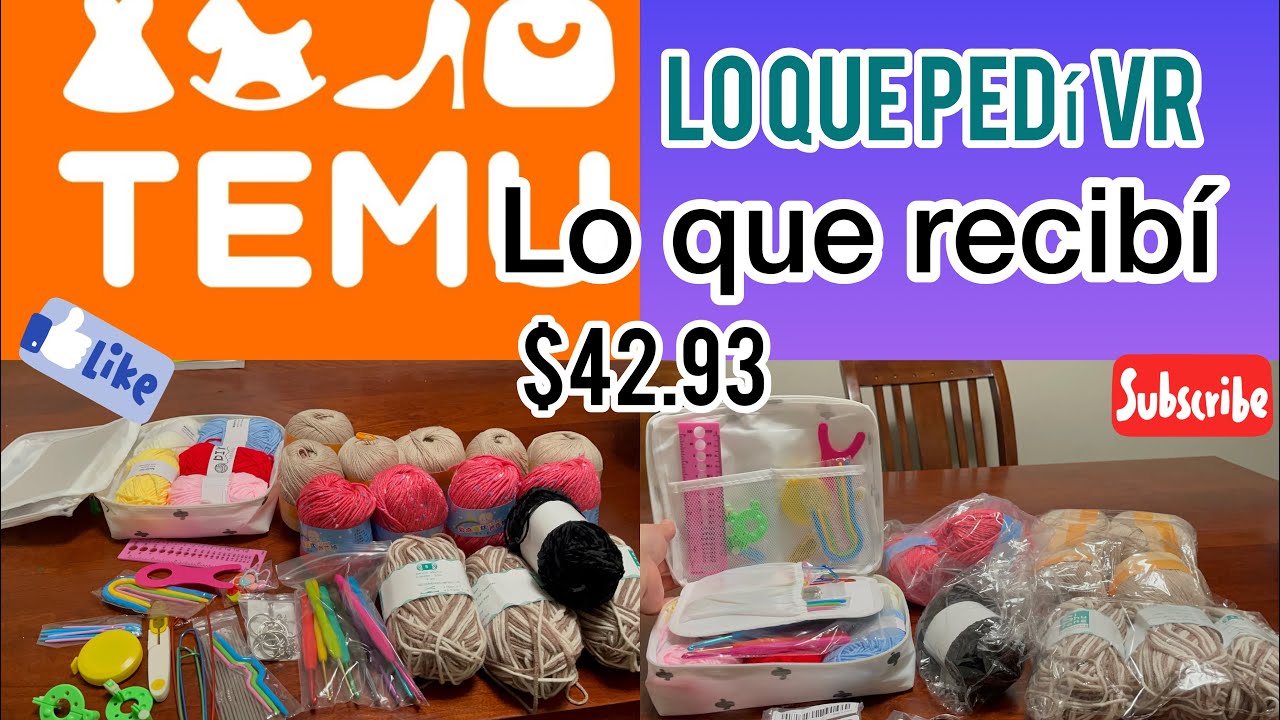 Mi PRIMERA COMpRA EN TEMU; LO QUE PEDI y LO QUE Recibí   6️⃣ productos de costura de ganchillo