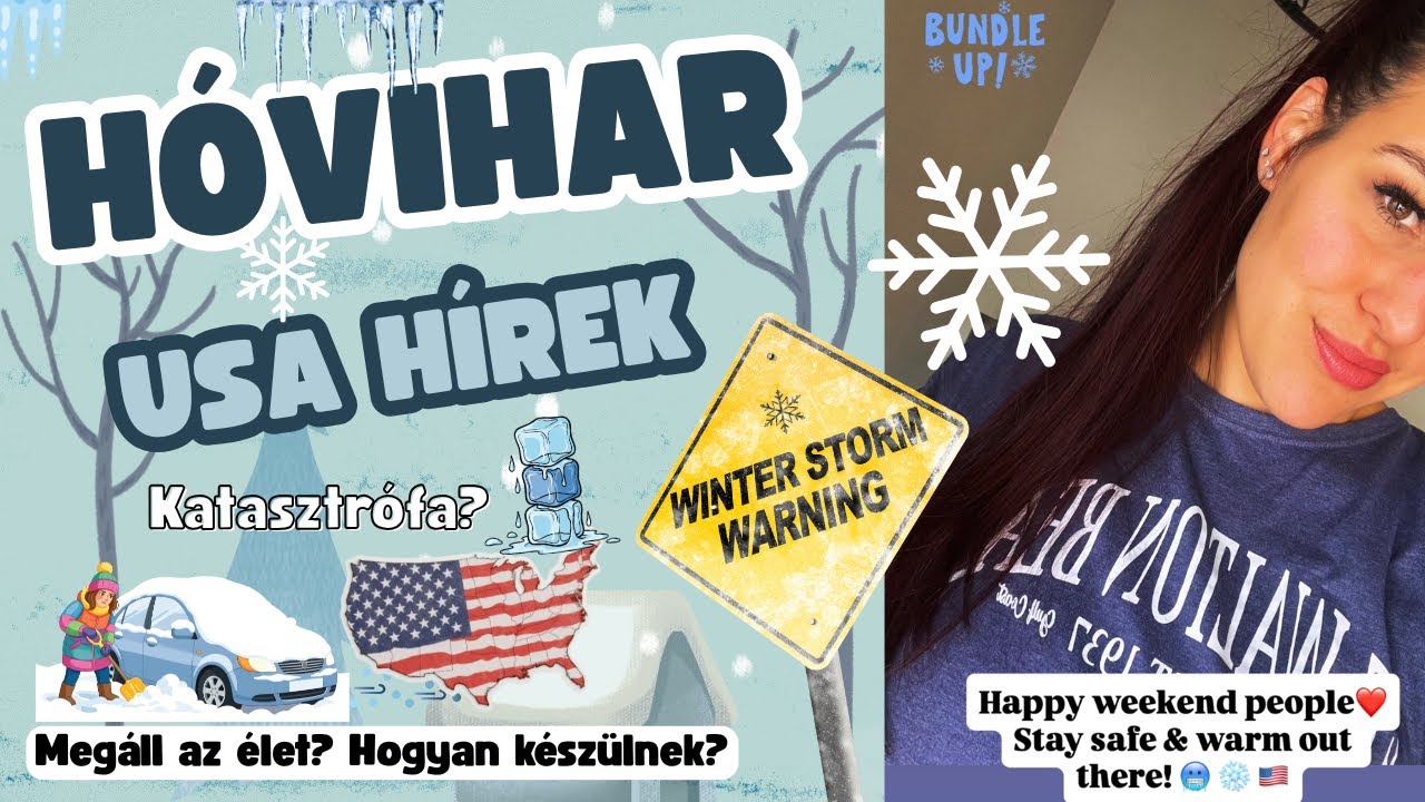 HÓ & JÉGVIHAR TAROL AZ USA-BAN🇺🇸❄️ Amerika befagyott?😱 – ICE STORM pusztít most - Ezért veszélyes!