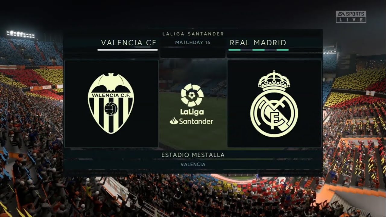 Valencia vs Real Madrid - FIFA 20 (Full Gameplay)