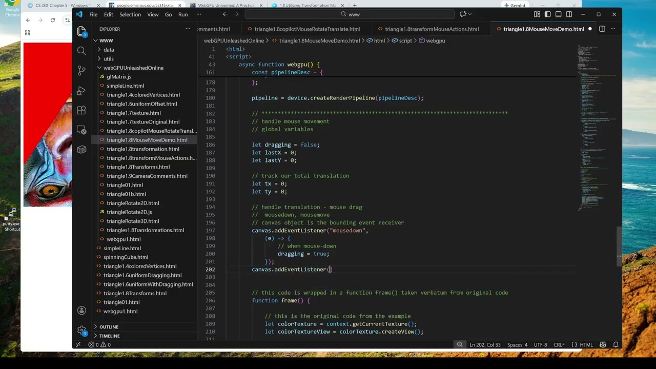 cs315 mouse interaction with transformation book demo 2026 02 20 11 50 47