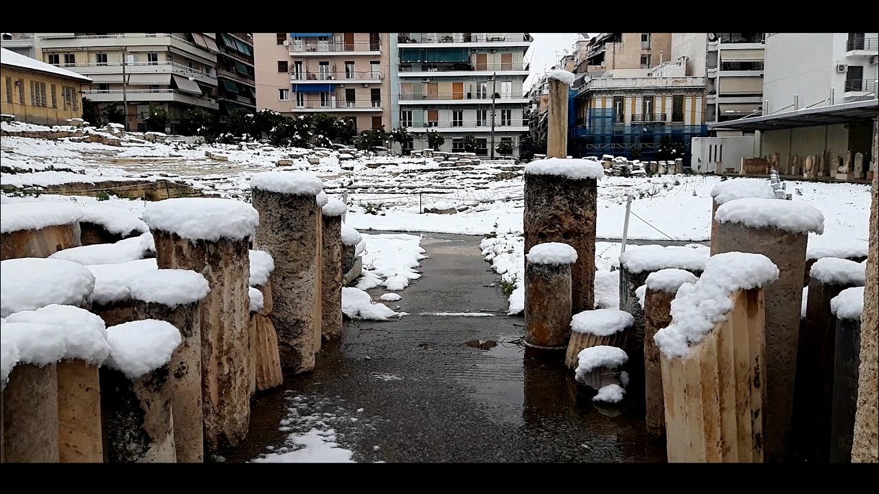 Snowing in Piraeus | Greece