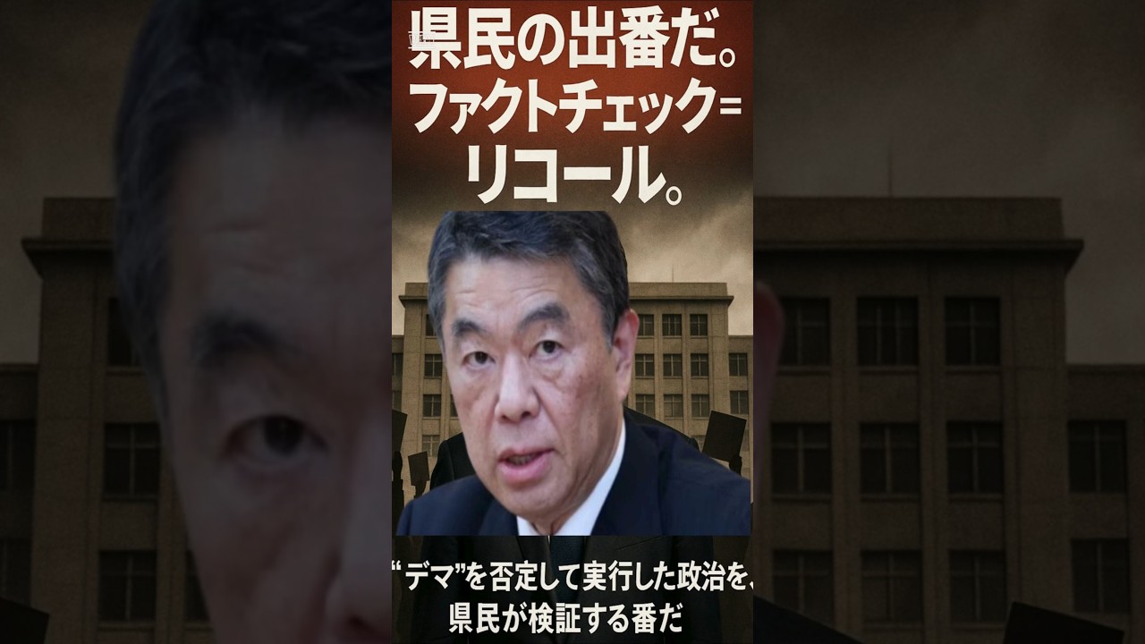 『県民の出番だ。ファクトチェック＝リコール。』