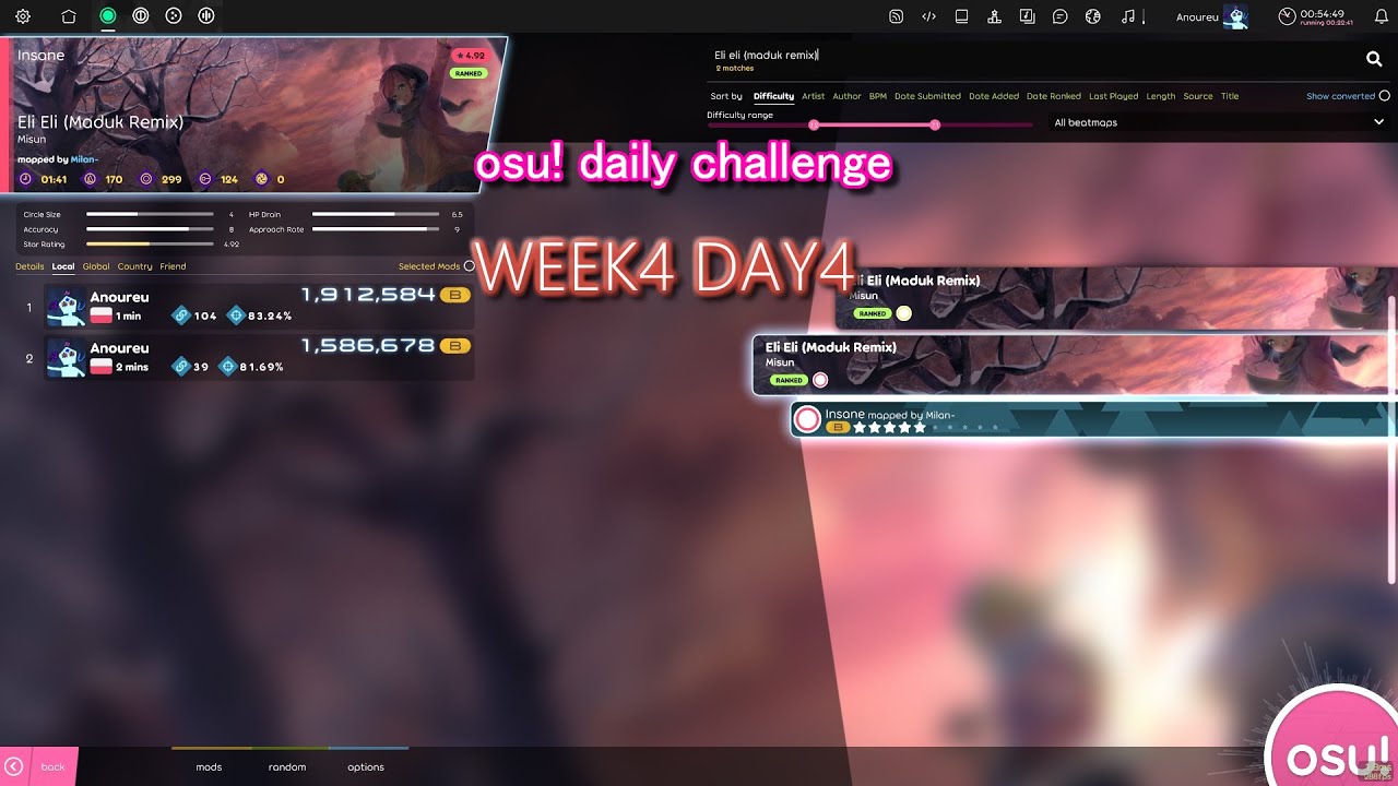 osu! Lazer || Quick and fun || Daily challenge [WEEK4, DAY4]